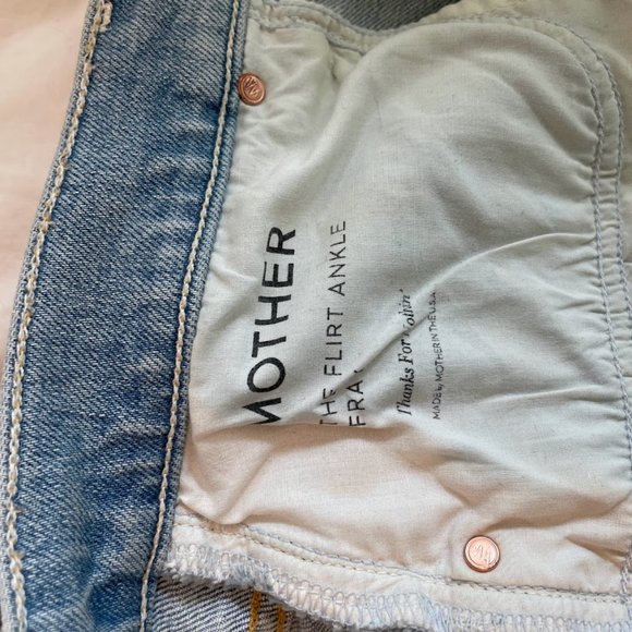 MOTHER Superior The Flirt Ankle Fray Jeans in "Thanks for Nothin" Wash size 31 - Picture 6 of 15